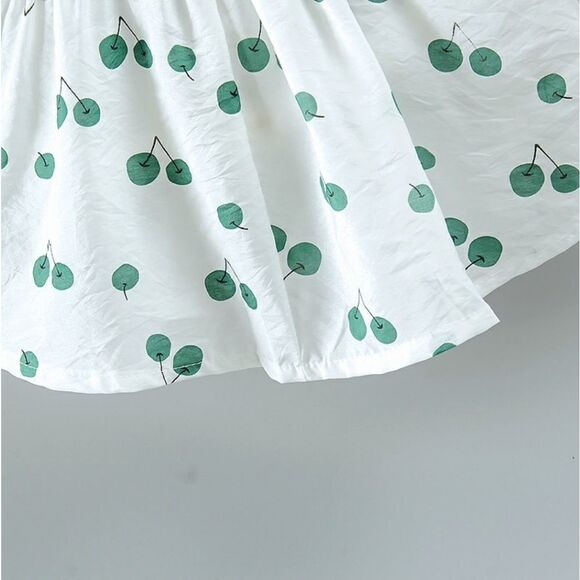 Adorable Baby Toddler Cherry Print Dress and Hat Sz 12-18 Mos - Picture 6 of 7